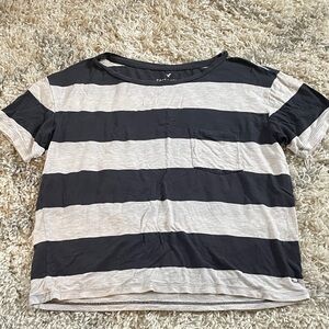 American Eagle Outfitters Black and Gray Soft & Sexy Tee size XS